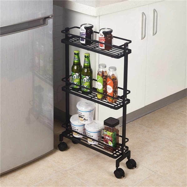 Slimy Mobility Kitchen Storage Organizer Trolley - zeests.com - Best place for furniture, home decor and all you need