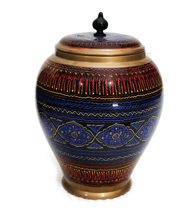 Wooden Candy Jar in Nakshi Art 9'' - zeests.com - Best place for furniture, home decor and all you need