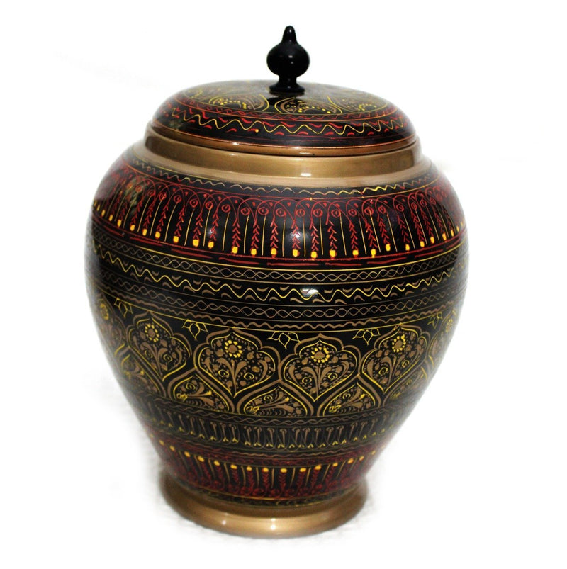Wooden Candy Jar in Nakshi Art 6.5'' - zeests.com - Best place for furniture, home decor and all you need