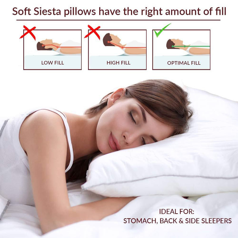 Soft Siesta Alternate Fill Pillow - Pack of 2 - zeests.com - Best place for furniture, home decor and all you need