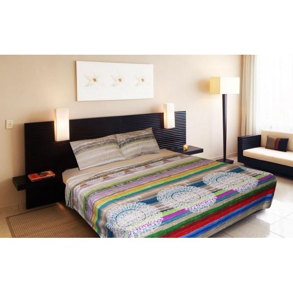 Percale Cotton Double Bed Sheet With 2 Pillow Cases -pr007 - zeests.com - Best place for furniture, home decor and all you need