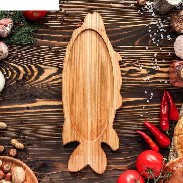 Fish Shape Wooden Platter Tray - zeests.com - Best place for furniture, home decor and all you need