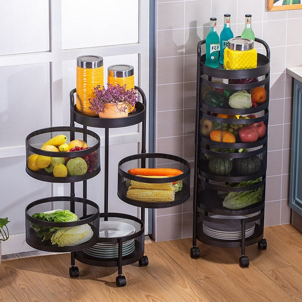 Parfait Rotating Trolley (Round) - zeests.com - Best place for furniture, home decor and all you need