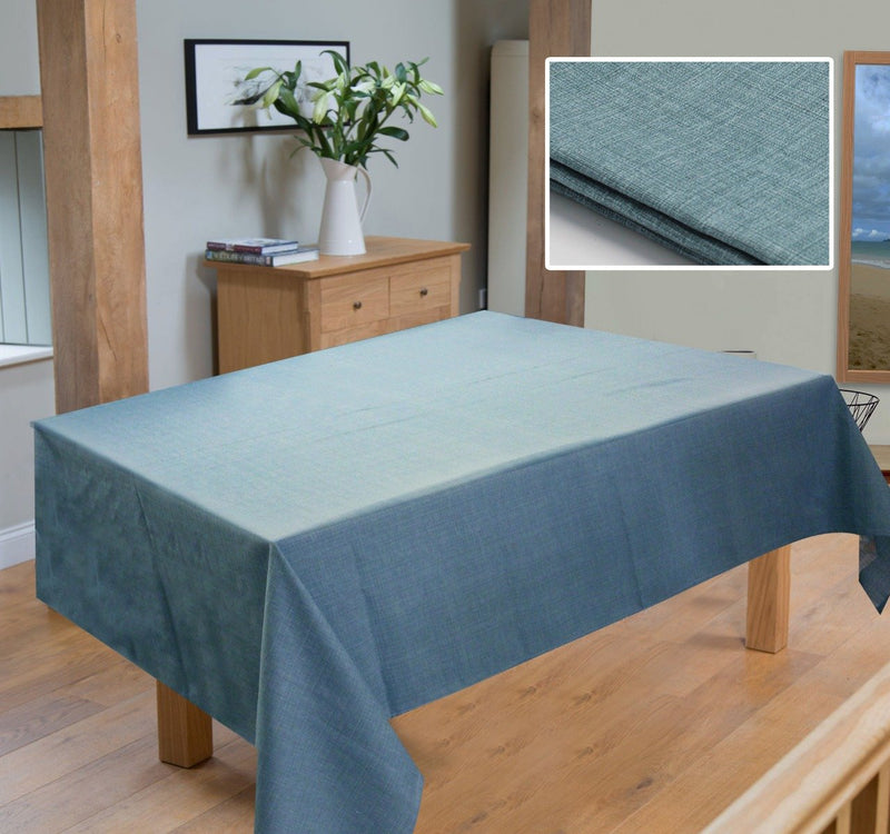 Table Cover Duck Cotton - Blue Textured - zeests.com - Best place for furniture, home decor and all you need