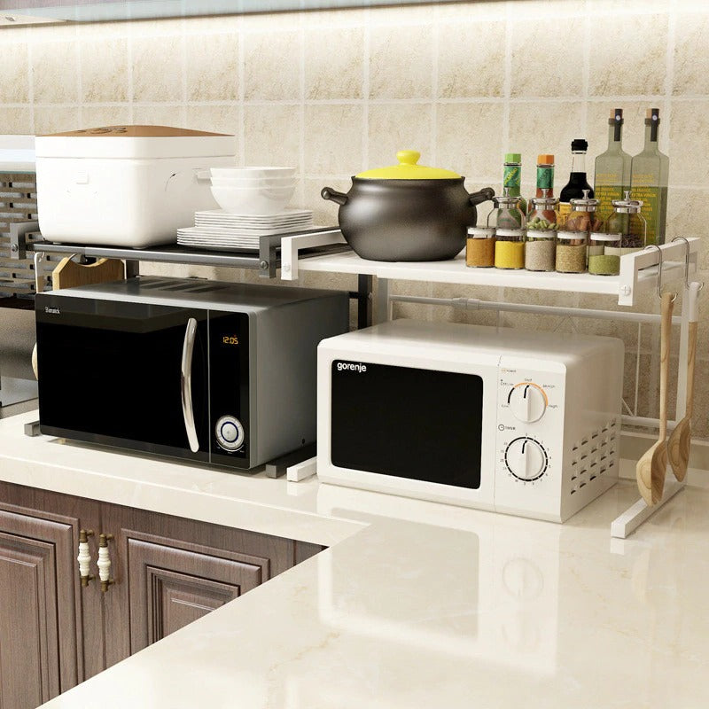 Adjustable Telescopic Microwave Rack - zeests.com - Best place for furniture, home decor and all you need
