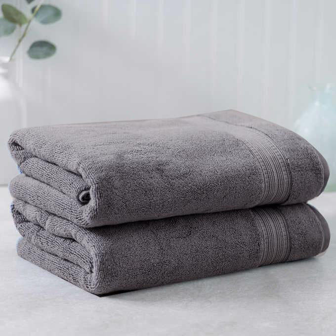 Dark Gray Egyptian Cotton Towel - Pack of 2 - zeests.com - Best place for furniture, home decor and all you need