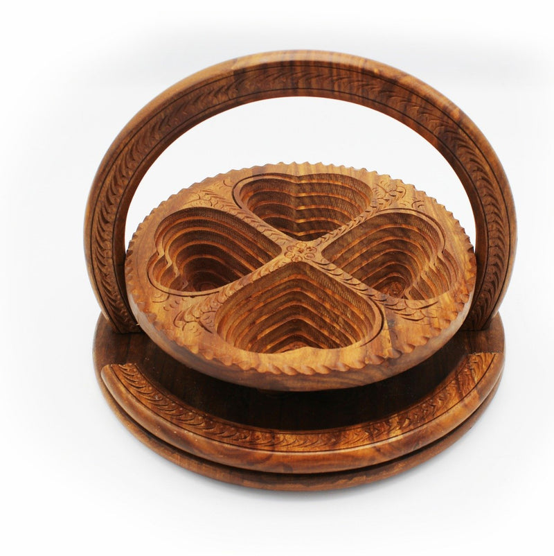 Wooden Fruit Basket - 12" - zeests.com - Best place for furniture, home decor and all you need