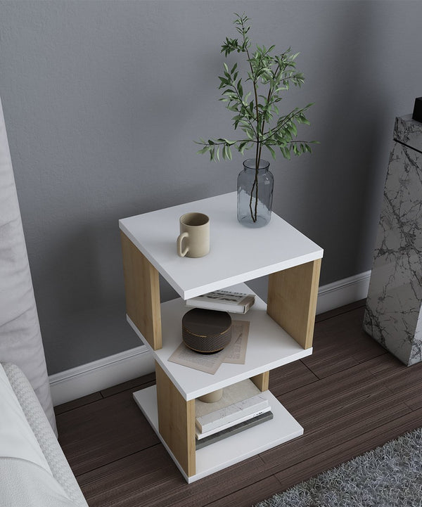 White Carter Nightstand Side Table - zeests.com - Best place for furniture, home decor and all you need